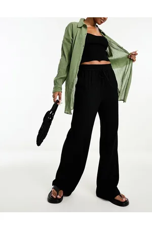 SELECTED Femme linen touch drawstring casual trousers in