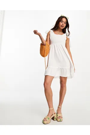 VERO MODA Tie shoulder mini dress in