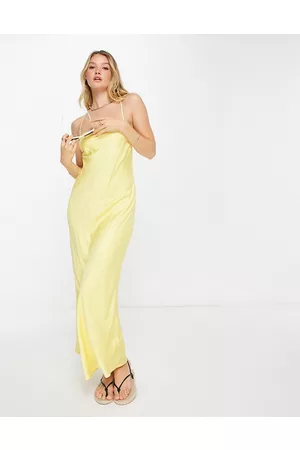 RVCA X STELLA Ninety slip summer dress in lemon