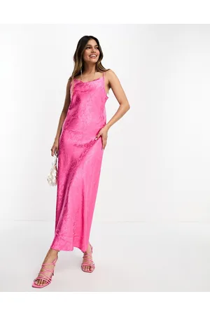 Y.A.S Y.A.S Bridesmaid jacquard satin cami midi dress in
