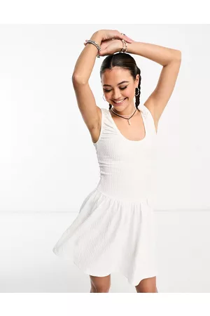 COLLUSION Textured seamed mini sundress in