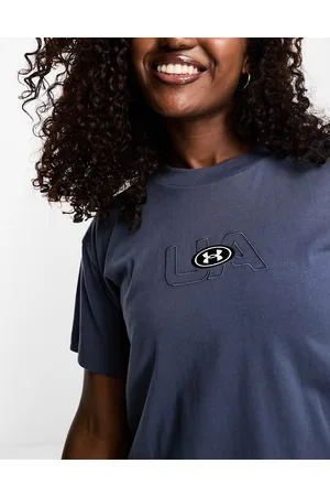 Under Armour Branded logo short sleeve crop t-shirt n