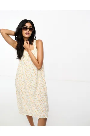 Y.A.S Y.A.S off strappy mini dress with orange flower print