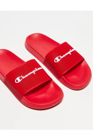 NEW Champion Men's Adjustable Slide Sandals - SIZE 11 - Red | eBay