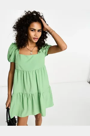 Urban Threads Tiered mini smock dress in