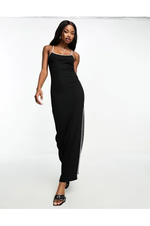 Something New X Aisha Potter ribbed cami maxi dress with contrast tipping in