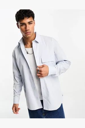Calvin Klein Long sleeve relaxed stripe shirt in