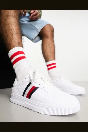 Tommy Hilfiger Supercup leather stripe trainers in