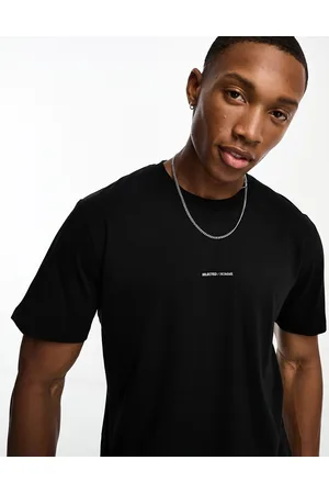 SELECTED Oversized t-shirt with mini chest logo in