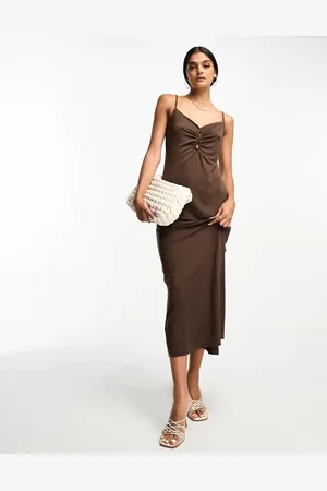MANGO Midi cami dress in