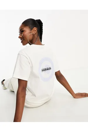 Napapijri Montalva back print t-shirt in off