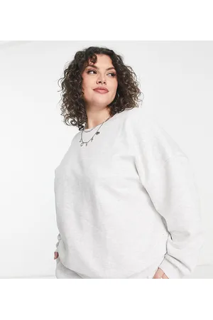 ASOS ASOS DESIGN Curve oversized sweatshirt co-ord in ice marl