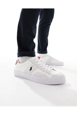 Ralph Lauren Sayer Sport trainer in cream with pony logo