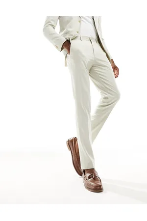 JACK & JONES Premium slim fit suit trouser in cream