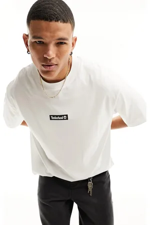 Timberland Oversized t-shirt with central logo in exclusive to asos
