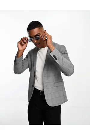 New Look Super skinny suit jacket in check