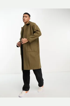 Original Penguin Relaxed fit overcoat in khaki