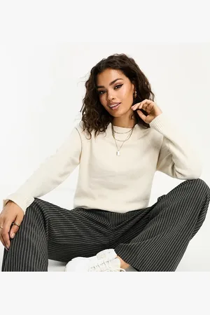 VERO MODA Round neck jumper in cream