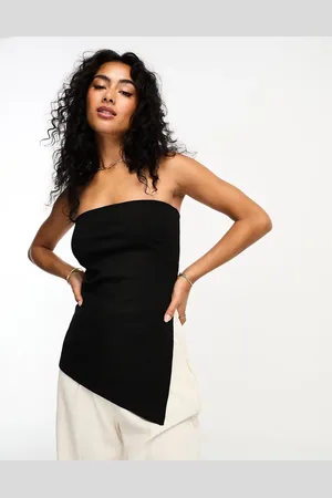 MANGO Bandeau top with side split in