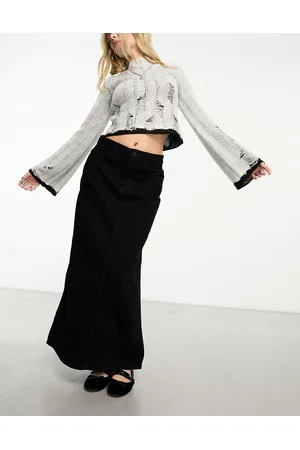 Noisy May Denim maxi skirt in