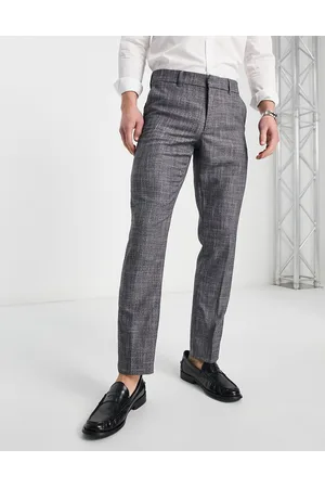 Skinny Fit Suit trousers - Grey/Checked - Men | H&M IN