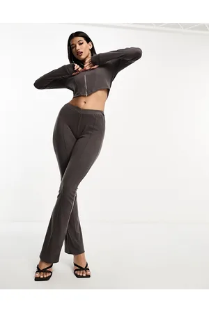 Simmi London Simmi v front flared trousers co-ord in charcoal