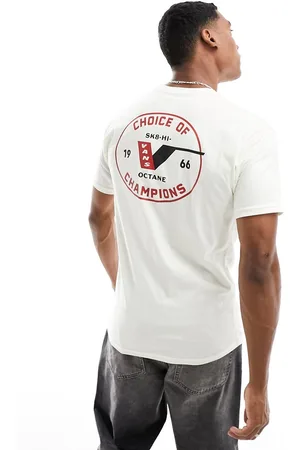 Vans Choice of champions logo t-shirt with back print in off