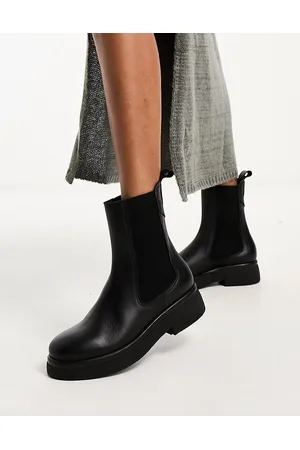 Whistles Textured sole Chelsea boot in black