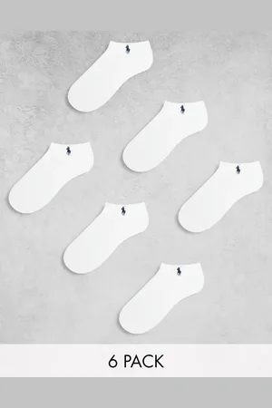 Ralph Lauren 6 pack quarter trainer socks in