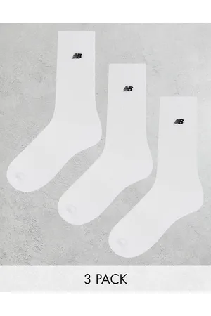 New Balance Embroidered logo crew socks 3 pack in