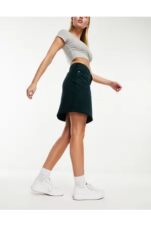 Monki Cord mini skirt in forest