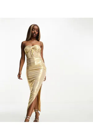 Collective The Label Exclusive liquid metallic midaxi dress in
