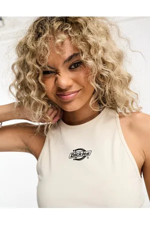 Dickies Powers vest with central logo in whitecap