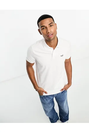 Hollister Slim Fit Henley T-Shirt With Seagull Logo in Navy