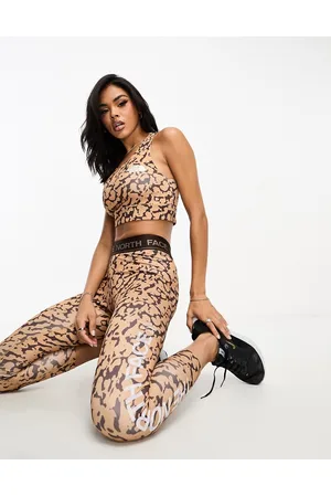 The North Face Flex high waist 7/8 leggings in beige dye print