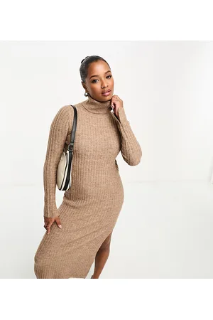ASOS Long Sleeve Maxi Bodycon Dress With Curved Split