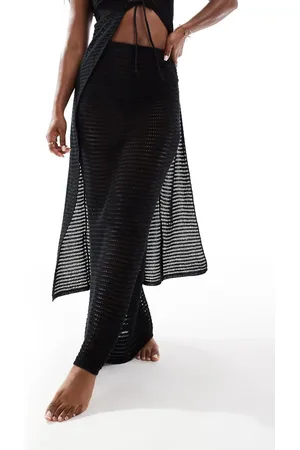 Kaiia Crochet knit maxi beach skirt co-ord in