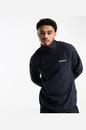 Napapijri Morgex premium tonal logo 1/4 zip sweat in Exclusive at ASOS