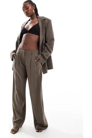 NA-KD Co-ord wide leg trousers in