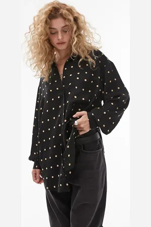 Topshop Spot oversized shirt in monochrome