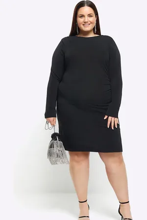 River Island Ruched drape mini dress in