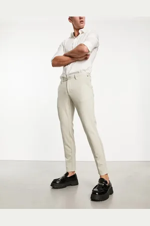 Only & Sons Slim fit tapered trousers in beige