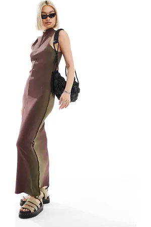 COLLUSION Motocross acid wash racer column dress in