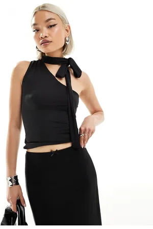 Weekday Iza one shoulder halter top in