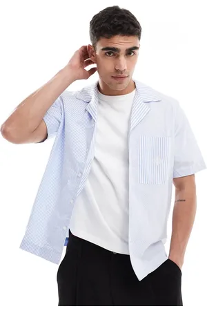 The Couture Club Patchwork stripe resort shirt in