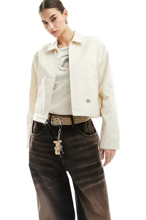 Dickies Unlined cropped eisenhower jacket in cream