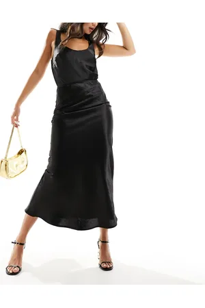 Kaiia Satin maxi skirt in