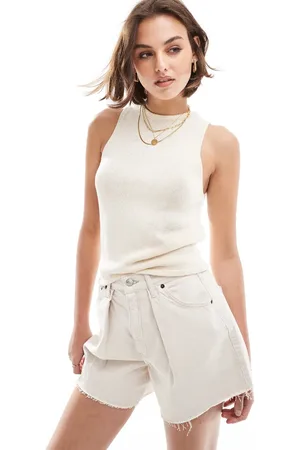 MANGO Sleeveless cropped knitted top in