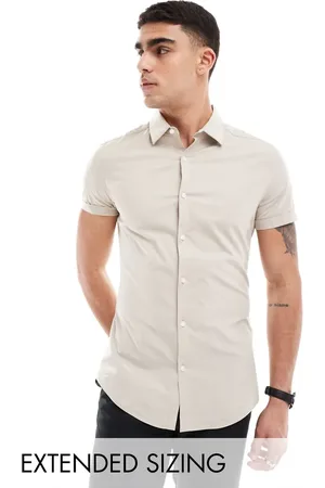 ASOS Skinny fit shirt in stone