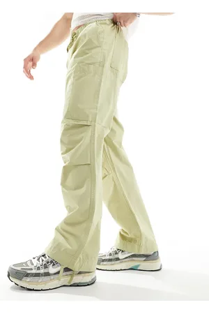 ASOS Cargo wide leg trouser in sage poplin